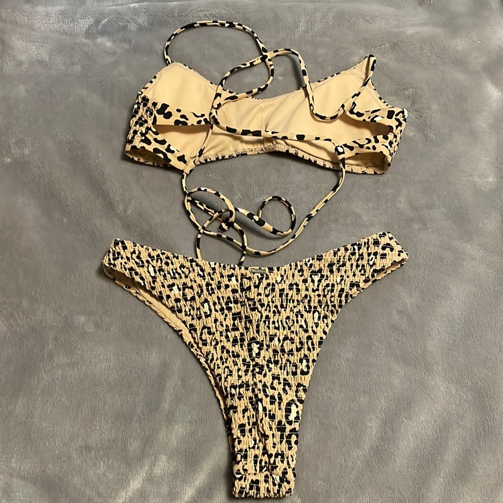 Cheetah print swim suit